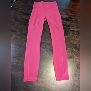 Lululemon High-Waisted Leggings w/ Pockets, Women's 2, Fushia